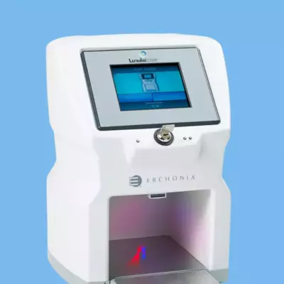 Lunula laser device to treat toenail fungus by a chiropodist or podiatrist at our Markham foot clinic